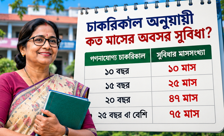 এমপিও শিক্ষকদের অবসর ভাতার হিসাব