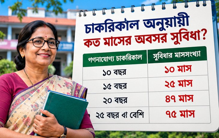 এমপিও শিক্ষকদের অবসর ভাতার হিসাব