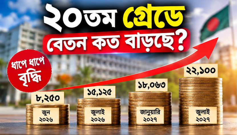 ২০তম গ্রেডের পে-ফিকেশন: জুনের বেতন থেকে জুলাই ২০২৭