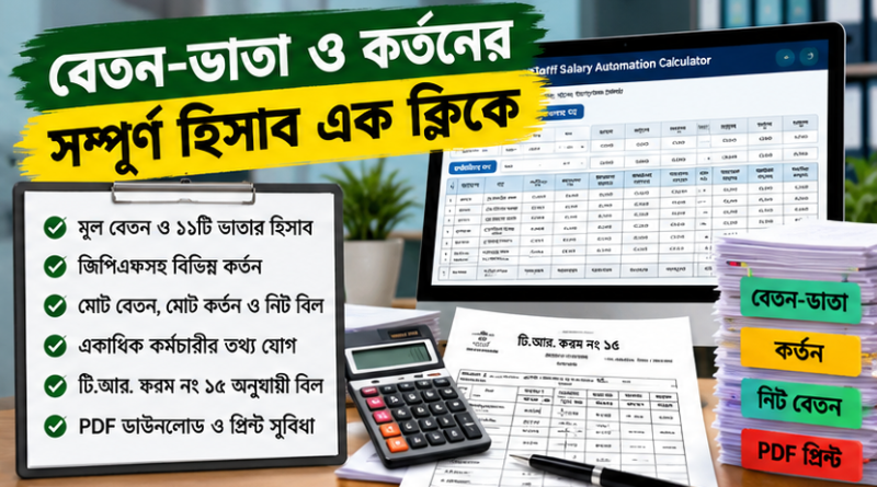 সরকারি কর্মচারীদের বেতন বিল তৈরিতে নতুন ডিজিটাল উদ্যোগ