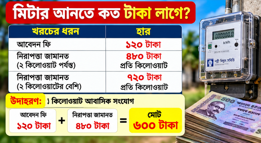 পল্লী বিদ্যুৎ বিল হিসাব ২০২৬