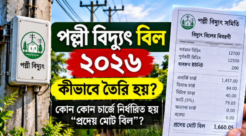 ইউনিট চার্জ থেকে মোট বিল নির্ধারণের পূর্ণাঙ্গ হিসাব