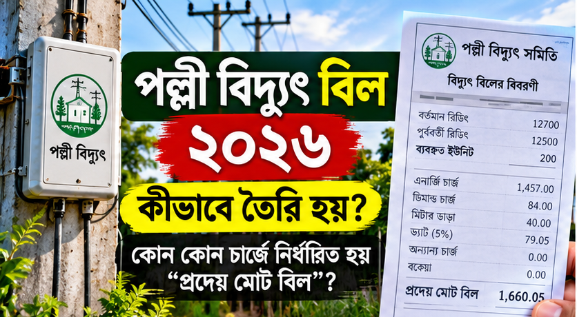 ইউনিট চার্জ থেকে মোট বিল নির্ধারণের পূর্ণাঙ্গ হিসাব
