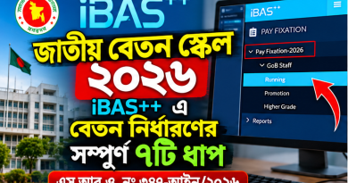 ৭ ধাপে তথ্য যাচাই ও বেতন নির্ধারণ