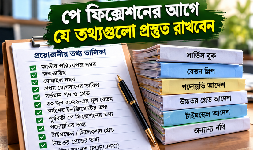 iBAS++-এ বেতন নির্ধারণের আগে যেসব তথ্য প্রস্তুত রাখবেন