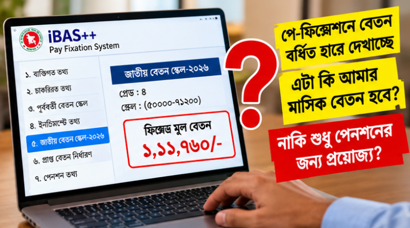 পিআরএলে পুরোনো স্কেলে বেতন, নতুন স্কেলে পেনশন! ২০২৬ সালের পে-ফিক্সেশনে অবসরপ্রাপ্তদের জন্য গুরুত্বপূর্ণ নির্দেশনা