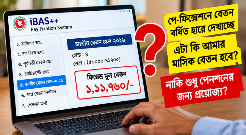 পিআরএলে পুরোনো স্কেলে বেতন, নতুন স্কেলে পেনশন! ২০২৬ সালের পে-ফিক্সেশনে অবসরপ্রাপ্তদের জন্য গুরুত্বপূর্ণ নির্দেশনা