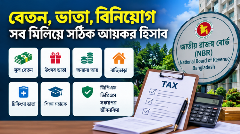 সরকারি কর্মচারীদের আয়কর হিসাবের নতুন ক্যালকুলেটর