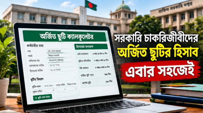সরকারি চাকরিজীবীদের অর্জিত ছুটির হিসাব এক ক্লিকেই!