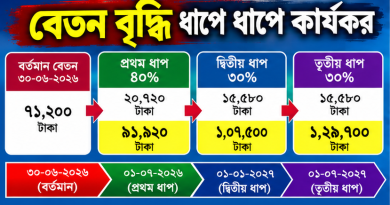 ফিক্সেশন করার পর বেতন যেভাবে নির্ধারিত হবে, ধাপে ধাপে জেনে নিন