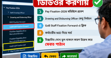 পে-ফিক্সেশনে ভুল সংশোধনের নতুন নির্দেশনা