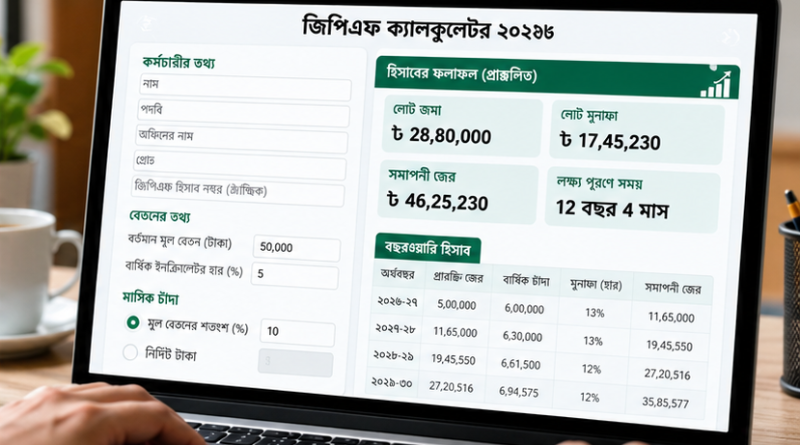 জিপিএফের হিসাব এবার আরও সহজ